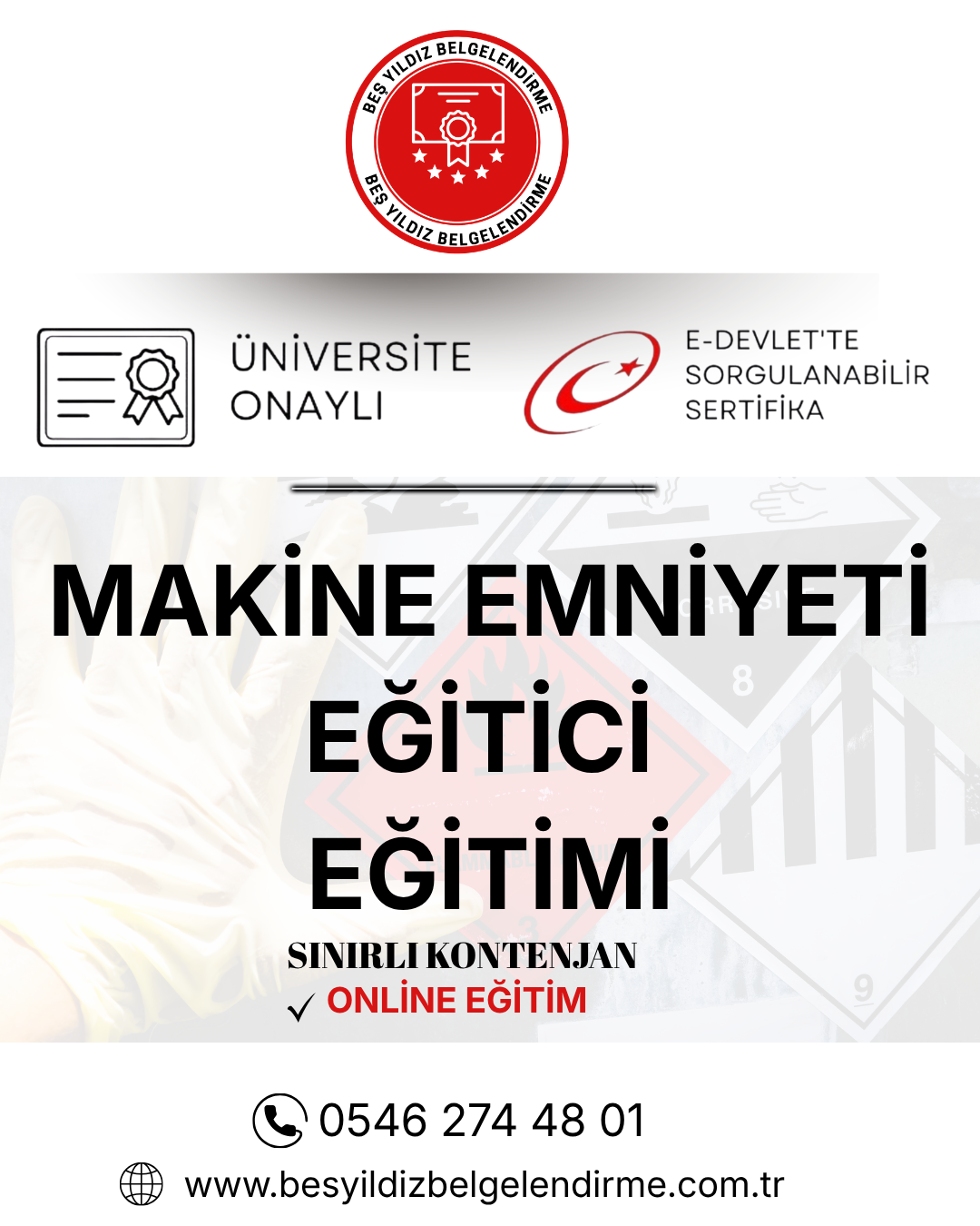 MAKİNE EMNİYETİ EĞİTİCİ EĞİTİMİ
